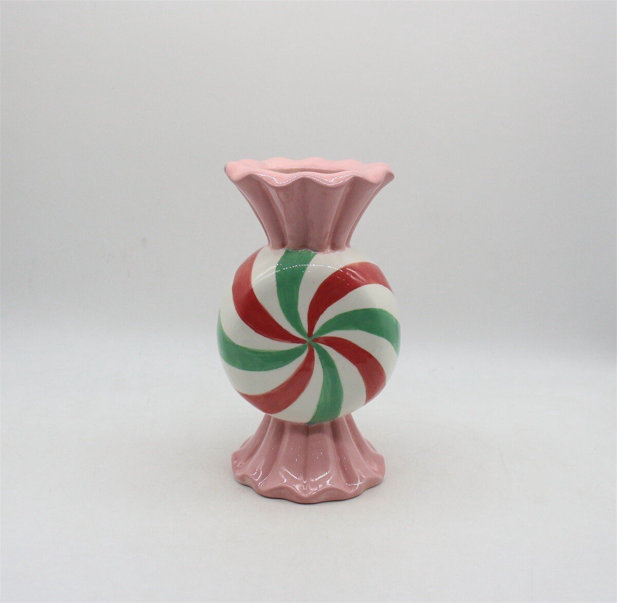 Homebound by Kolony HomeBound by KY | Aardewerk vaas candy | 13x11,5x23cm | bloemenvaas keramiek snoep Multi