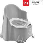 Baby Kleuter Plaspotje met hoge rug en binnen potje Grijs