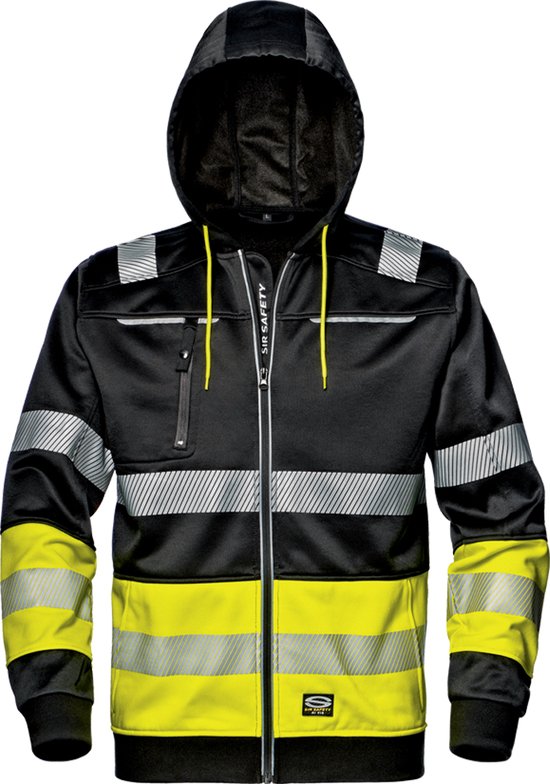 Fleecejack Torgau High Visible Hi-Vis Geel/Zwart Mt. XL - De Boer