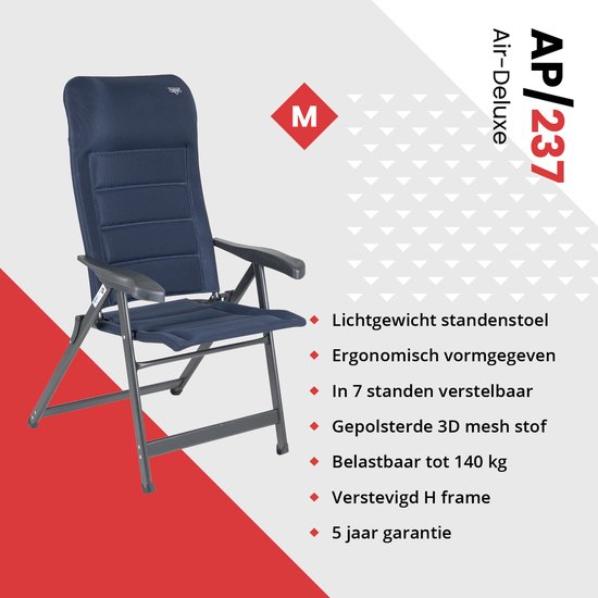 Crespo - Standenstoel - M - AP/237 - Air-Deluxe - Blauw van Crespo — afbeelding 2