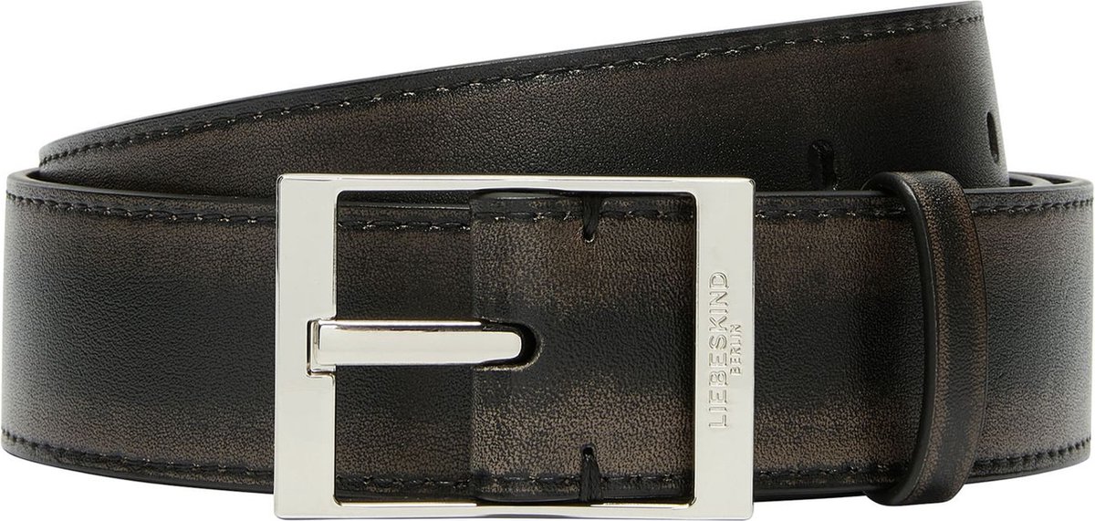 LIEBESKIND BERLIN Leren Riem Tailleband Lou Vintage Leather 4 CM Belt W85 Black Zwart
