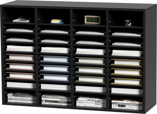 Range-documents A4 – 7 Compartiments – En Carton Haute Densité, Dimensions 36x25x38,5 Cm – Idéal Bureau, Organisation Papiers