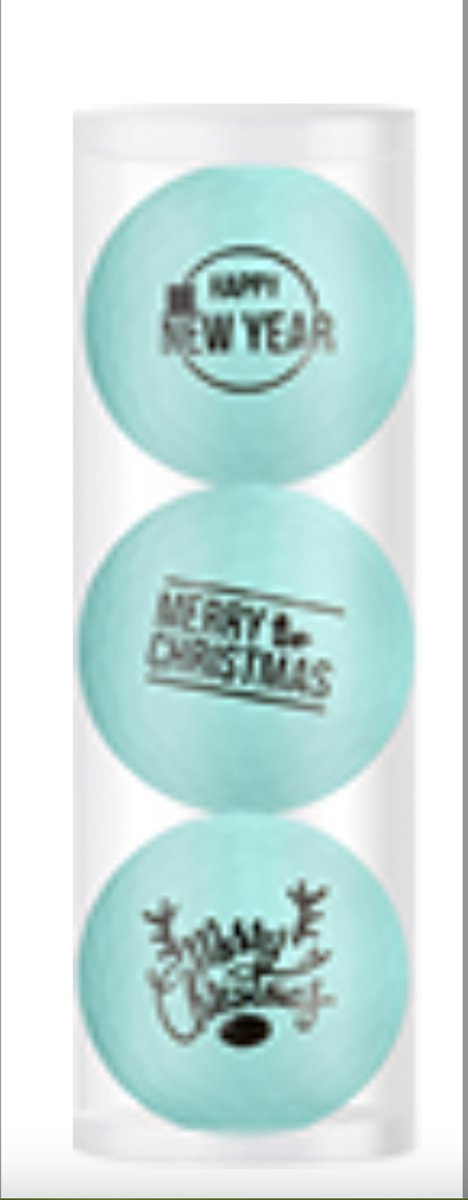 Golfballen Gift Set Merry Christmas-Happy Newyear Blauw