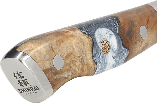 Shinrai Japan Eclipse Series - Damas Nakirimes - 18 cm - Rasoir - Coffret cadeau de Luxe - Design ergonomique