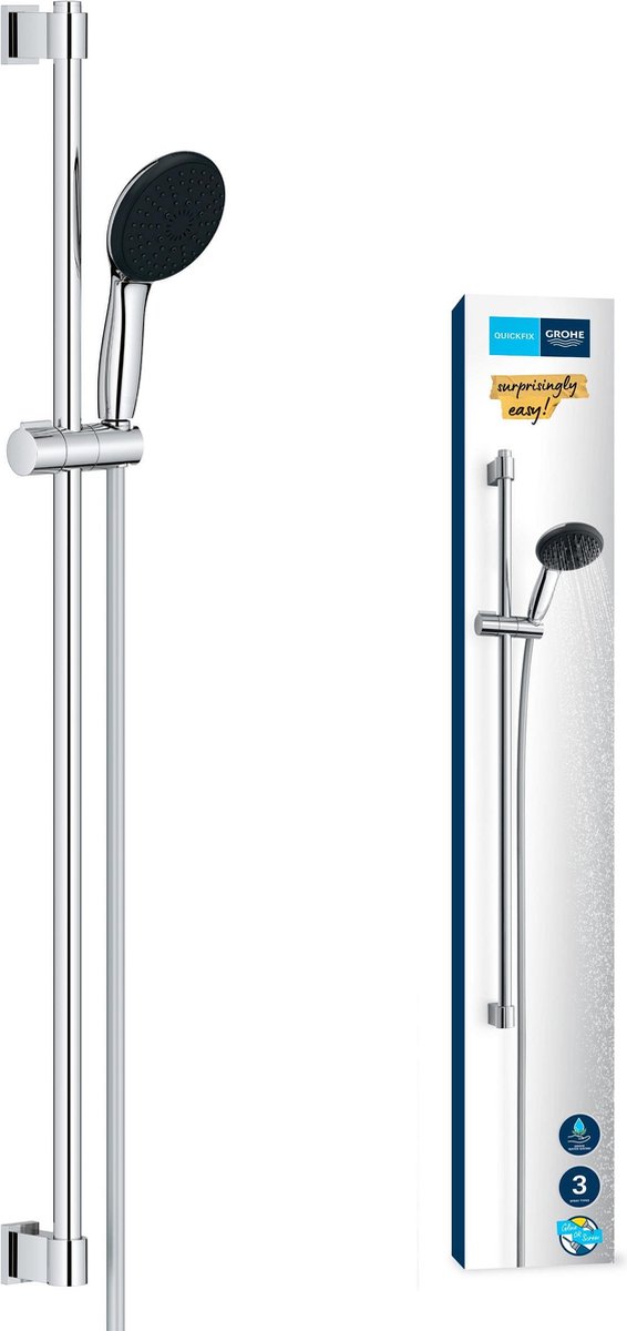 Grohe Vitalio Start - Set douchekop, douchestang en doucheslang, 3 jets, chroom 26956001