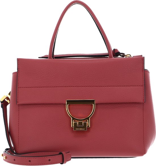 COCCINELLE Cuir sac à main sac à épaule bandoulière Arlettis Handbag Grained Leather Pot rouge