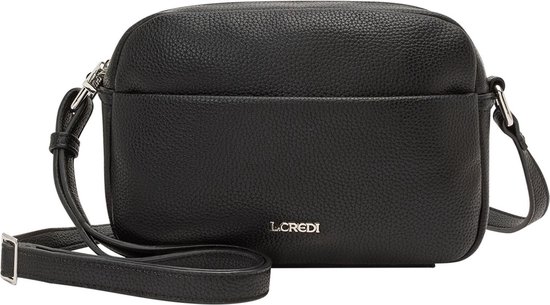 L.CREDI Sac à épaule bandoulière Olga Crossbody Bag Black Noir