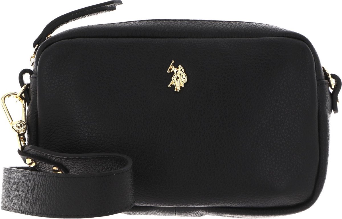 U.S. POLO ASSN. Leren Schoudertas Arlington Crossbody Black Zwart