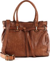 CAMPOMAGGI Leren Shopper Everyday Leather Bag Shopping Bag Cognac Bruine