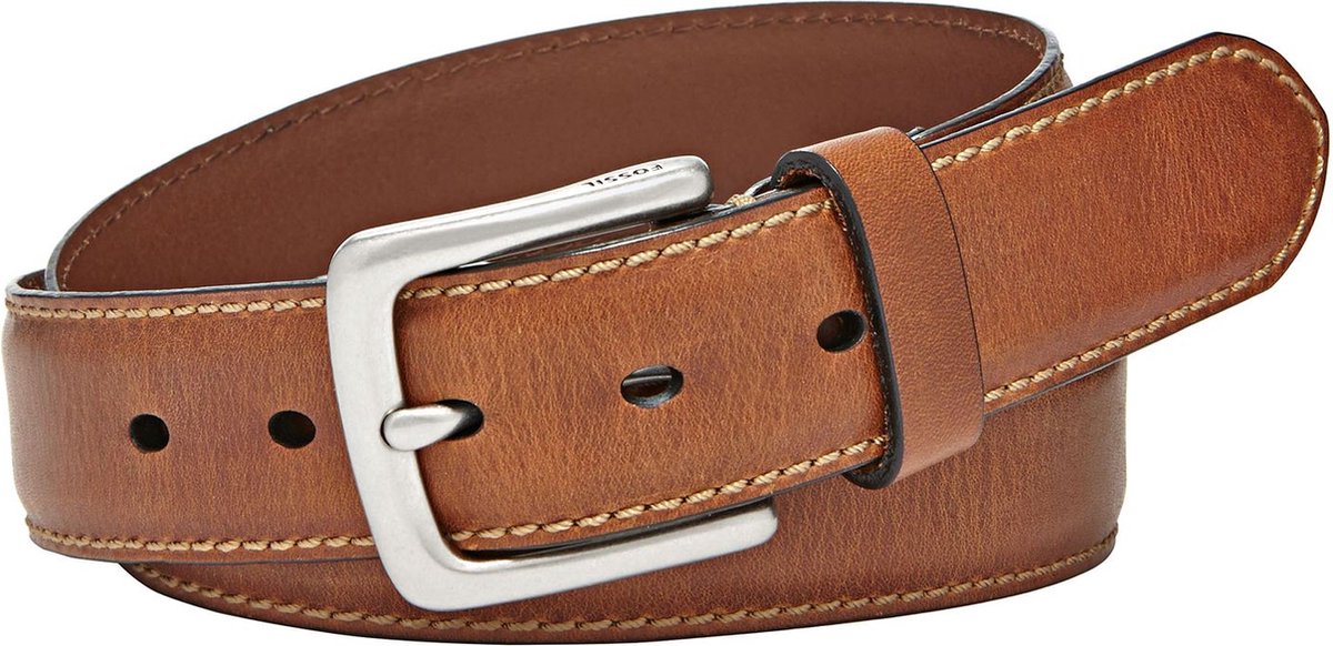 FOSSIL Leren Riem Aiden Belt 3.5 W90 Brown Bruine