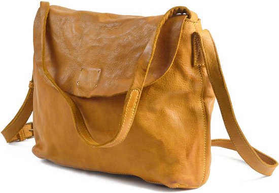 HAROLD'S Cuir Sac à épaule bandoulière Sac à épaule Submarine Shoulderbag Yellow Jaune foncé
