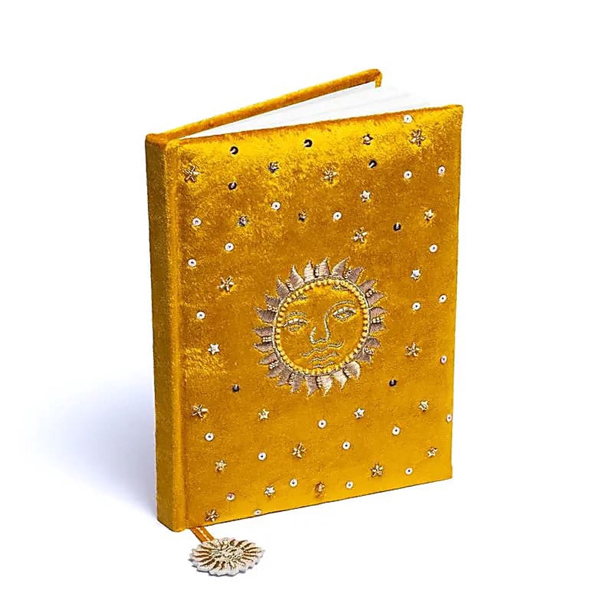 Notitieboek Geel Fluweel – Geel met Zon – 20 x 15 cm
