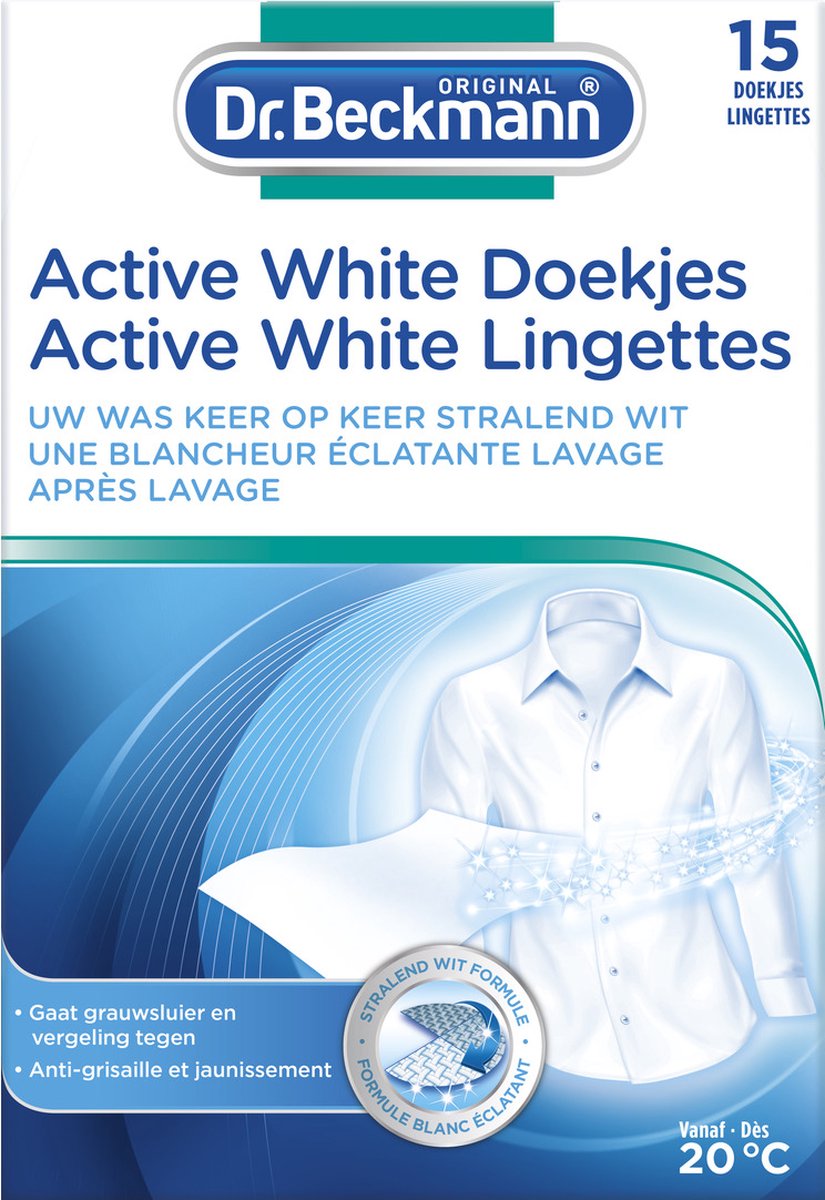 Goedkoopste Dr. Beckmann Active White Sheets - 15 stuks