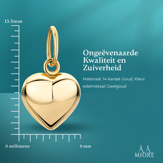 Miore - Pendentif Coeur en Or Femme Or 14 carats