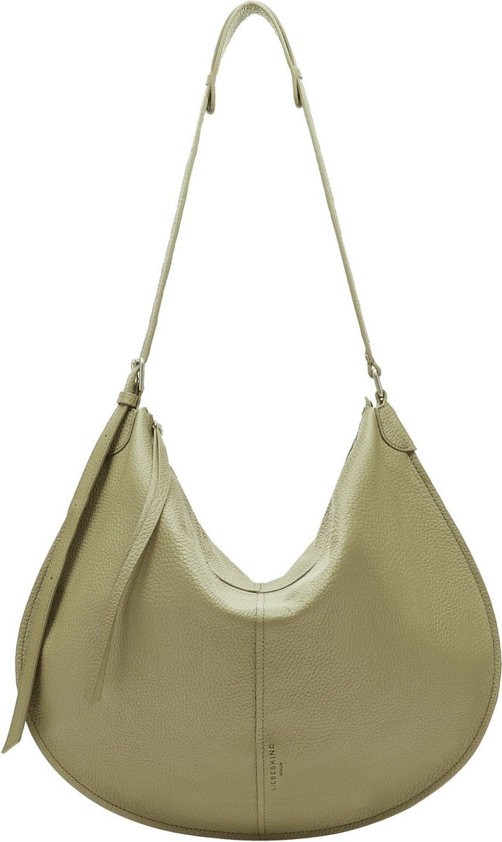 LIEBESKIND BERLIN Leren Schoudertas Heavy Pebble Naomi Hobo Princess Green Kaki