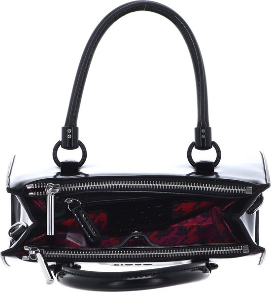 LIU JO Handtas Schoudertas Manhattan Satchel Double Zip Nero Zwart