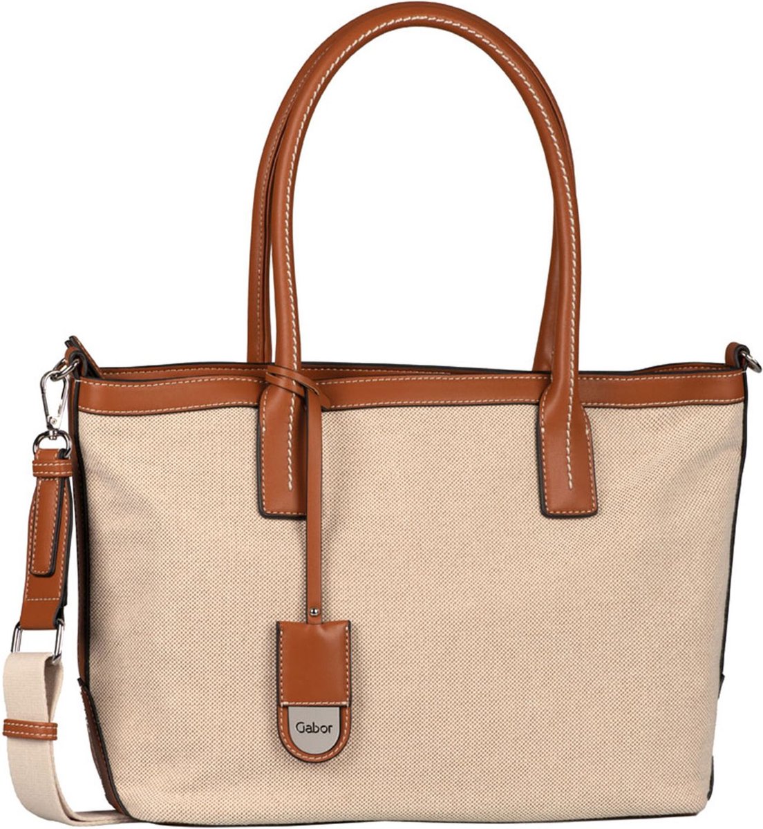 Gabor Schoudertas Antonia Zip Shopper Mixed Beige