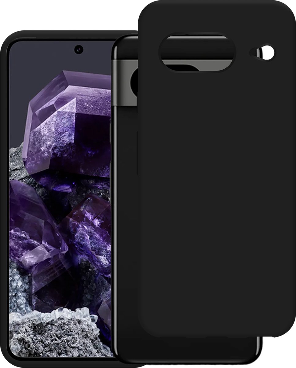 Cazy hoesje geschikt voor Google Pixel 8 Hoesje Siliconen - Flexibele Case - Zwart