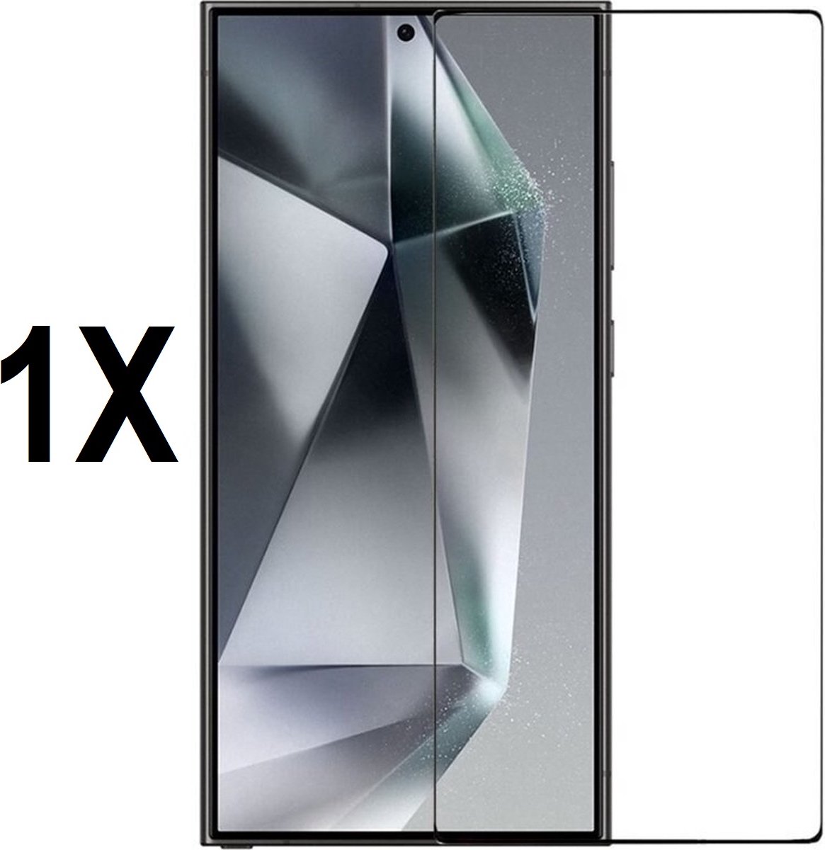 Screenz® - FULL COVER Screenprotector geschikt voor Samsung Galaxy S25 Ultra - Tempered glass Screen protector geschikt voor S25 Ultra - Beschermglas - Glasplaatje