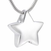 Néerlandais Duvall | Étoile pendentif en frêne | avec chaîne | chaîne d'essieu | mini-urne | bijoux en frêne | Chaîne pour essieu | Collier commémoratif | bijoux en frêne |