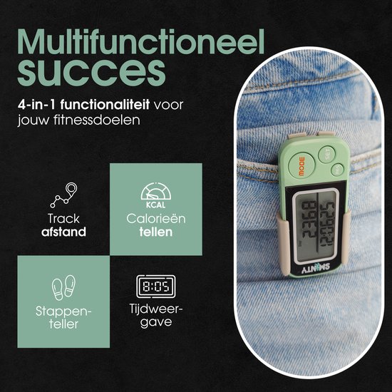 Podomètre 3D Avec Clip – Compteur De Pas, Calories, Distance, écran LCD, Arrêt Automatique, Léger, 6 Couleurs