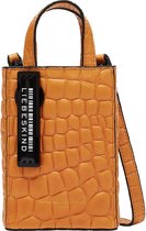 LIEBESKIND BERLIN Handtas Schoudertas Paper Bag Waxy Croco Paper Bag Pumpkin Spice Oranje