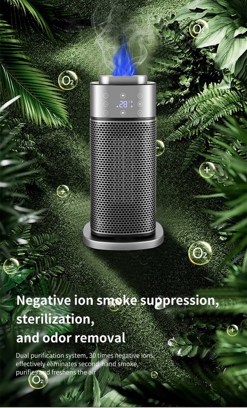 Black Friday!Homevector® Electric Heater Pro - Radiateur Soufflant - Radiant Electrique - 3 Positions - 2000W - Indication LED - Rotatif - Zwart