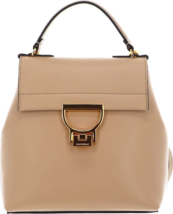 Foto: Coccinelle leren vrije tijd rugzak arlettis backpack grained leather fresh beige