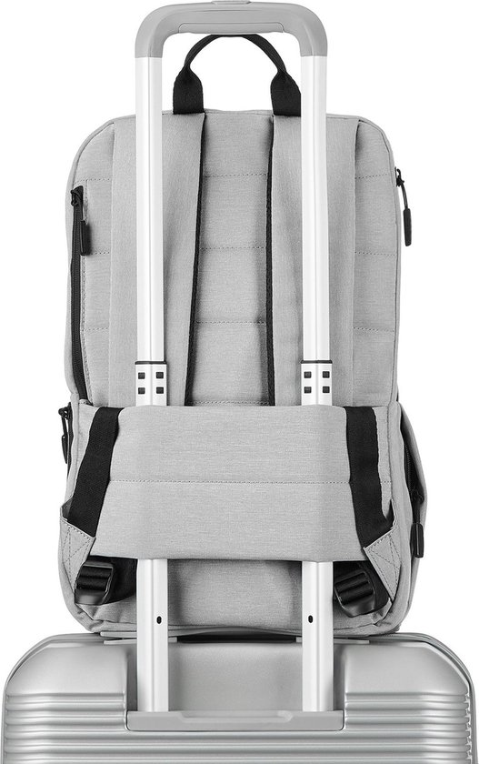 Hedgren Sac à dos pour ordinateur portable pour ordinateur portable Lineo Dash Backpack 2 CMPT 15,6" 20,1L Silver Gris