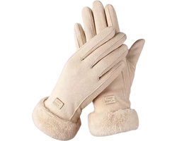 Dames Touchscreen-Compatibele Winterhandschoenen - One Size - Pluche Gevoerd - Winddicht - Wol - Kerst - Fleece voor extra warmte - Perfect voor buitenactiviteiten