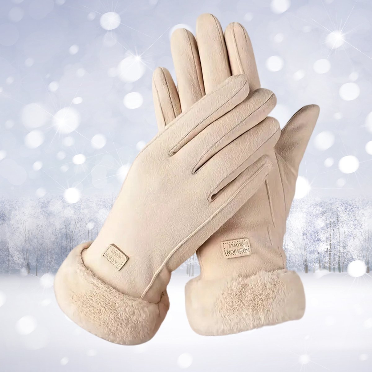 Dames Touchscreen-Compatibele Winterhandschoenen - One Size - Pluche Gevoerd - Winddicht - Wol - Kerst - Fleece voor extra warmte - Perfect voor buitenactiviteiten — cadeau in Mode & Accessoires - foto 2