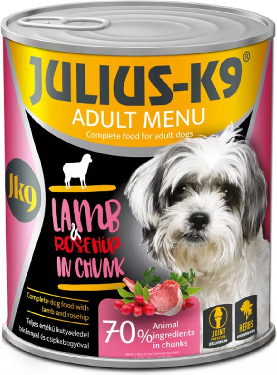 Julius K9 Julius K9 - Hondenvoer - Blikvoer - Natvoer - Adult - Lam - 4 x 800g