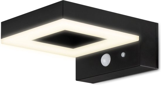 Bata Solar LED wandlamp met bewegingssensor, Warm Wit Licht, 600 Lumen beveiligingslicht, IP44 waterbestendig, Solar buitenlamp bewegingssensor & 3 licht modi, Solar tuinverlichting, Tuinverlichting op zonneenergie, Brendz