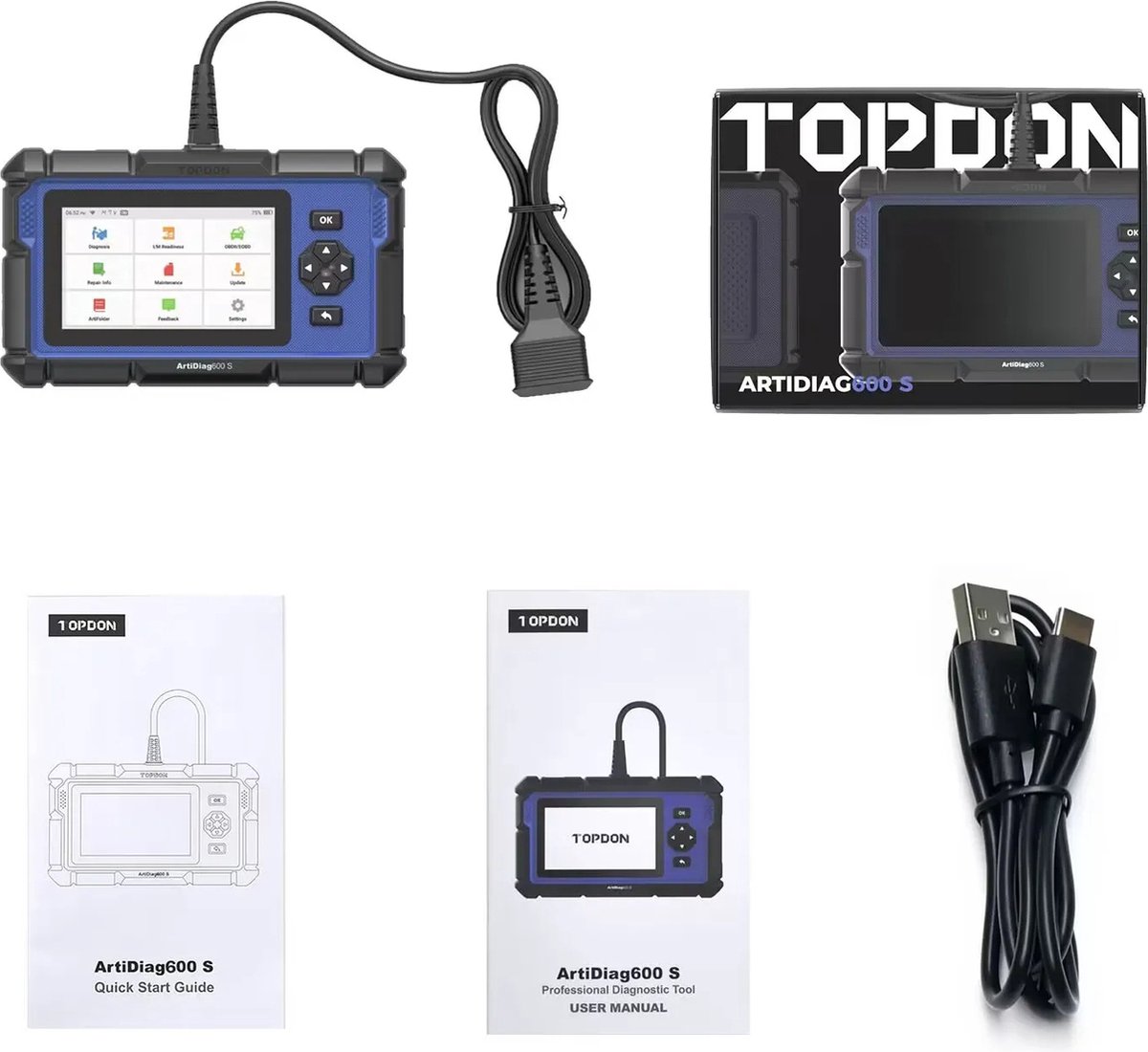 Topdon ArtiDiag600S Uitleesapparaat - 9 speciale functies - OBD2 scanner - Gratis updates - ABS/SRS/EGR - Engels thumbnail 8