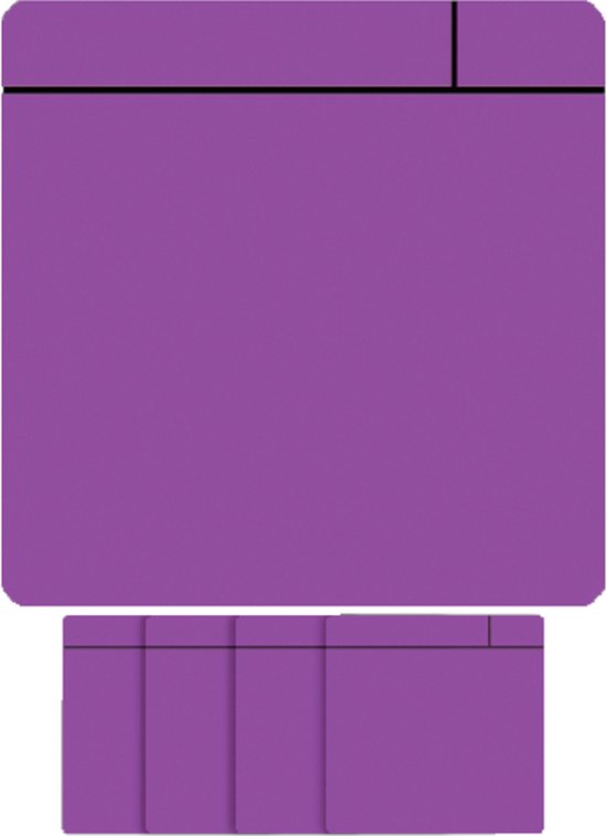 Magneet scrum - 75x75mm - paars - 5 stuks