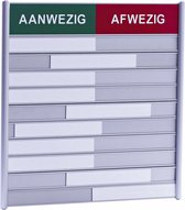 Anwesend-Abwesend aanwezigheidsbord voor 30 personen