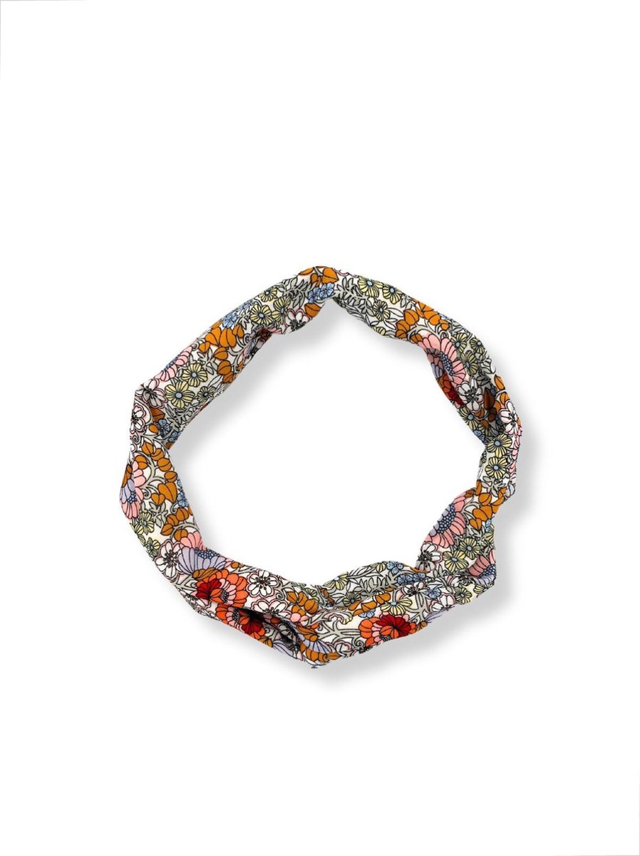 Duurzaam cadeau - Flexibele haarband - IJzerdraad - Gekleurde bloemen - 90 cm