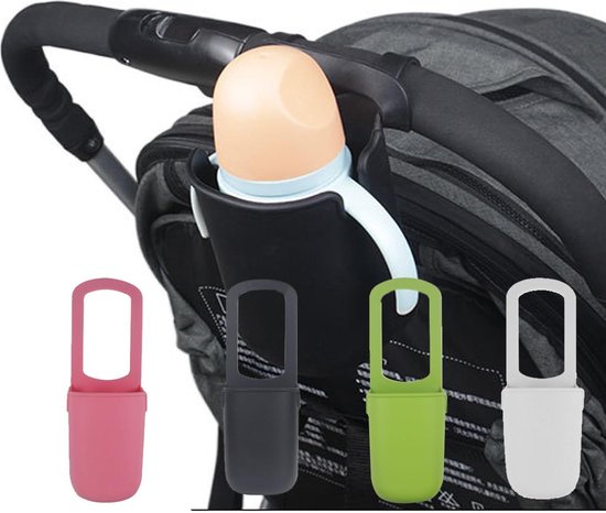 Universele Fietsfleshouder - 23x10 Cm - Oxford Nylon - Met Trekkoord & MOLLE-systeem - Voor Stuur, Scooter, Kinderwagen & Meer