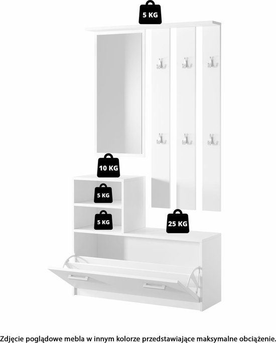 Selsey Yesfir - Ensemble d'entrée avec miroir - Vert bouteille