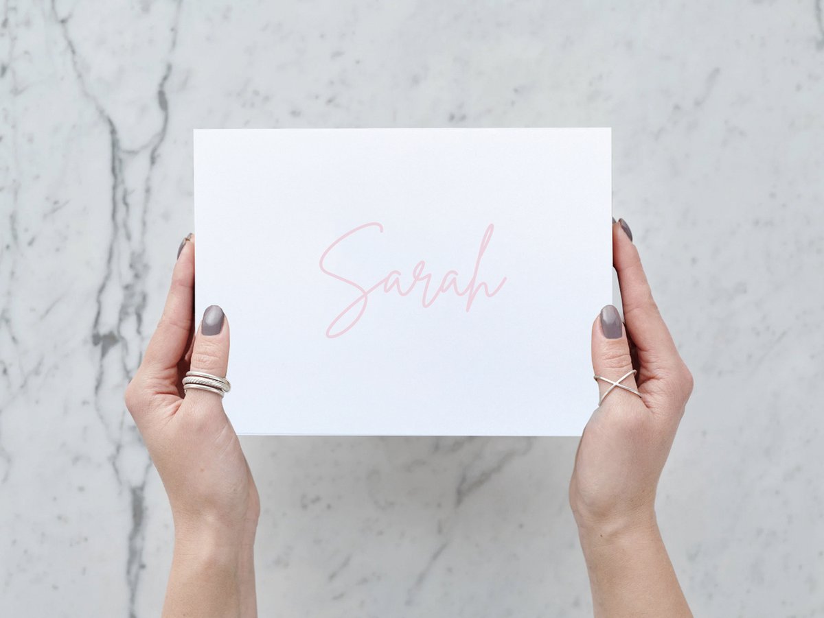 Gepersonaliseerde Giftbox - Geschenkdoos met naam roze - Geschenkdoos met magnetische sluiting - Geschenkdoos met deksel - Giftbox Wit - Cadeaudoos - Giftset - Kerstpakket - Kerstcadeau