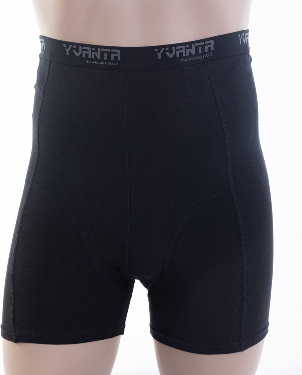 Yvanta Underwear - Stoma-ondergoed - Herenboxer - Maat L– zwart