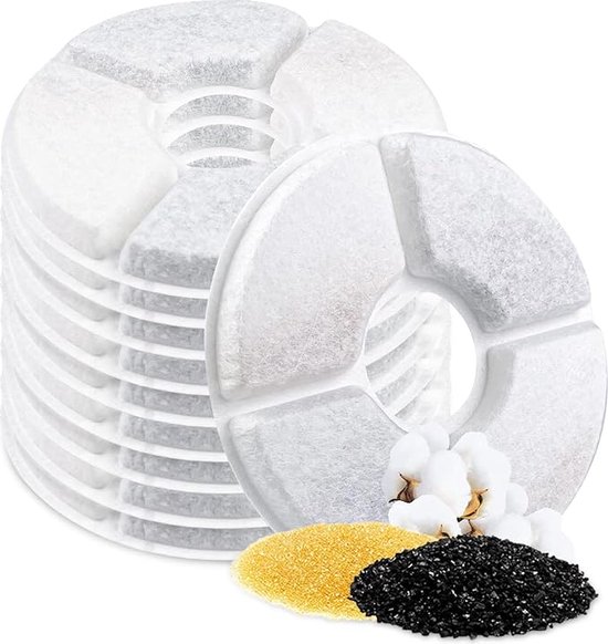 Cat waterfonteinfilter voor katten - 12 stuks - compatibel met Catit Pixi 43717 voor waterfontein en kat voor huisdieren - 2,5 l