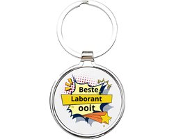 Akyol - de beste laborant ooit Sleutelhanger - Werk - de beste laborant - laborant - laboratorium - lapmedewerker - laboratoriummedewerker - collega - technisch assistent - amanuensis - 4 x 7,5 CM