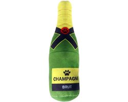 Boeste® Hondenspeeltje - Champagnefles Pluche Met Piep - Luxe & Duurzaam