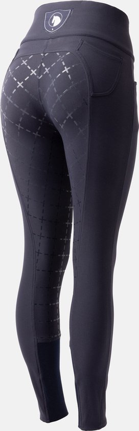 BOSS - Rijbroek met hoge taille en grips bij de knieën - Grijs BOSS - Rijbroek met hoge taille en grips bij de knieën - Grijs
