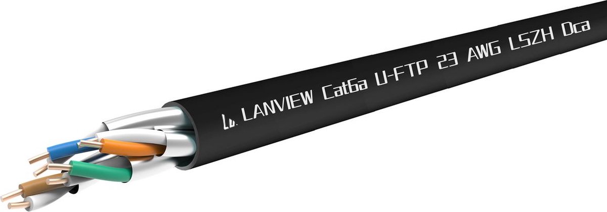 Lanview LVN122433 netwerkkabel Zwart 305 m Cat6a U/FTP (STP)
