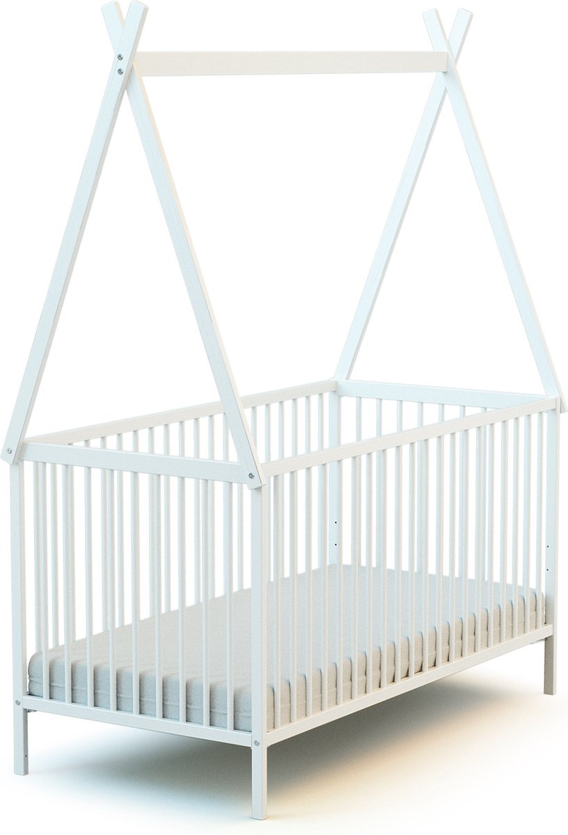 WEBABY - Babybedje Tipi 70 x 140 cm Wit