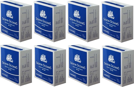 8 dagen SEVEN OCEANS - THE ORIGINAL Noodpakket 8 Dozen - Noodvoeding | Survival Voeding [8 x 500g] + extra vitaminen I Energierijke outdoor noodrantsoenen I Prepper en Survival voeding | 2500 Calorieën | Extreem lang houdbare noodvoorraad