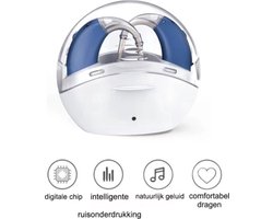 medj-blauw- Gehoorapparaat -Magnetisch- Opberg box - Oplaadbaar in box 2x Intelligent digitaal Gehoorapparaat - 5 Volume standen - Geluid Reductie - Universee