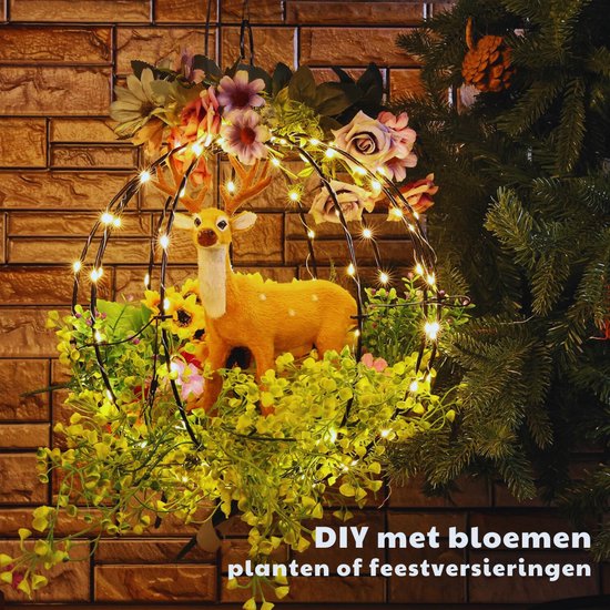 Kerstdecoratieve Kerstverlichting - 50m 500 LED Kerstboomverlichting Buiten Warm Wit 8 Standen Kracht Waterdicht Indoor Lichtslingers Voor Huis Kamer Tuin Balkon Bruiloft Feest Decoratie